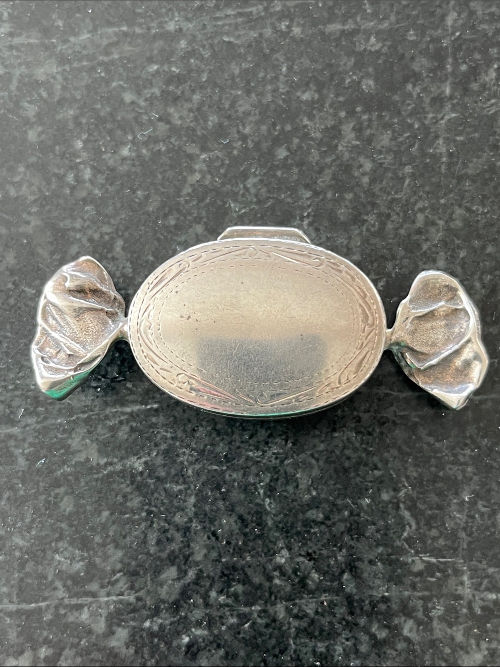 Rare Vintage Sterling Silver Wrapped Candy Pill Case Box Purse Medicine Decor
